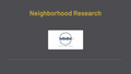 Neighborhood Research Checklist