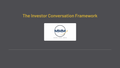 The Investor Conversation Framework